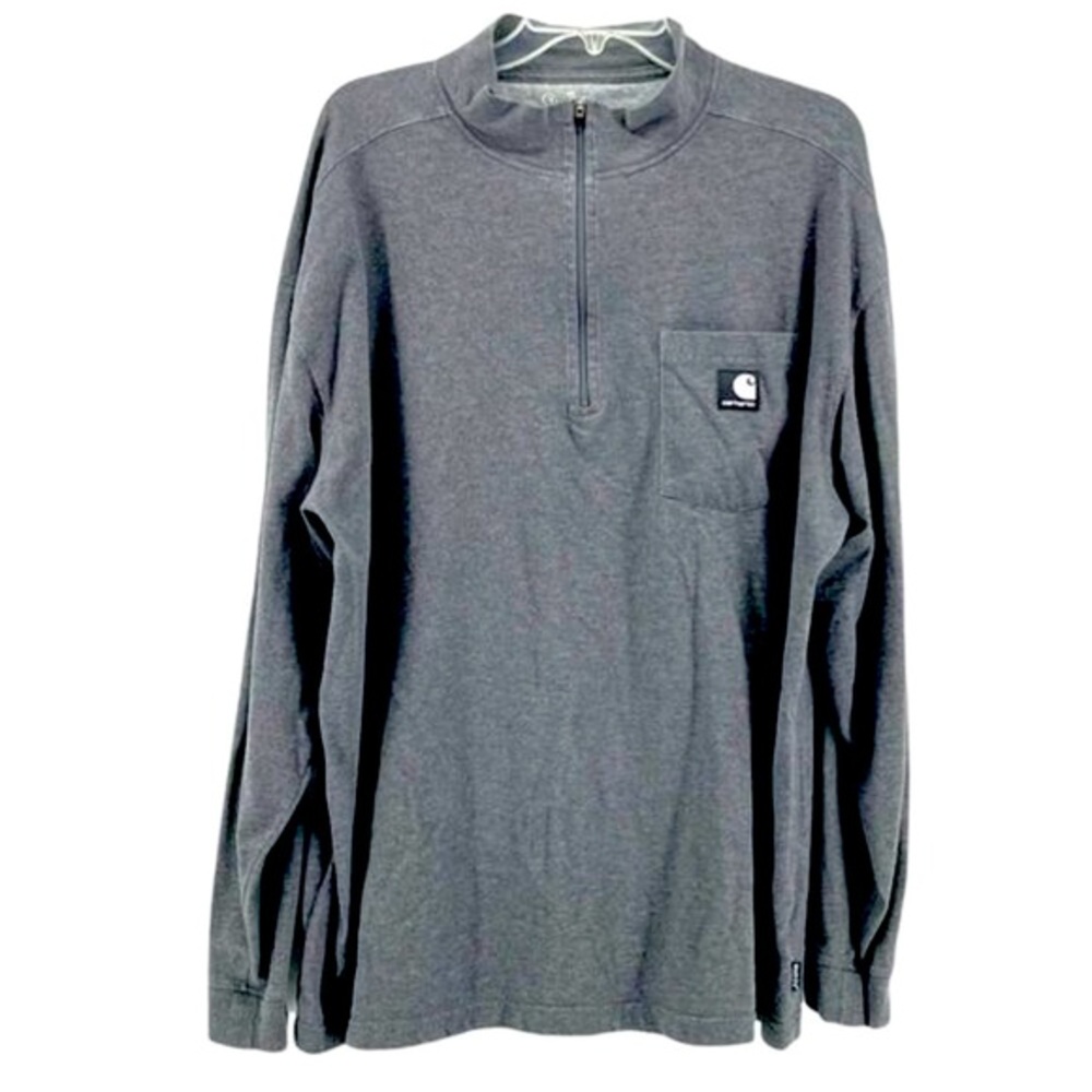 Carhartt Gray Mens Quarter Zip Sweater 2XL